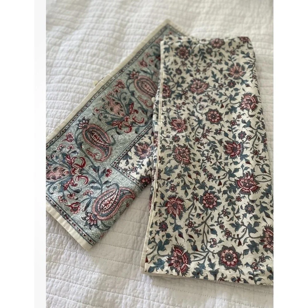 Ralph Lauren Avah King Size Shams Turquoise Floral Paisley Home‎ Decor Bedding